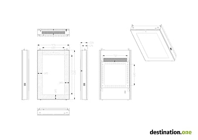 destination.kiosk 55-Zoll OUTDOOR (Wandmontage Hochformat)