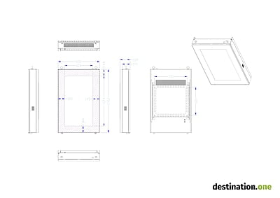 destination.kiosk 49-Zoll OUTDOOR - (Wandmontage Hochformat)