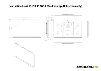 destination.kiosk 49-Zoll INDOOR Wandmontage (Infoscreen only)