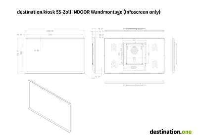 destination.kiosk 55-Zoll INDOOR Wandmontage (Infoscreen only)