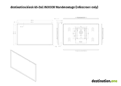 destination.kiosk 65-Zoll INDOOR Wandmontage (Infoscreen only)