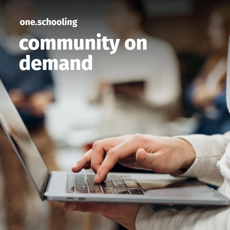 one.schooling: community on demand one.schooling: community on demand